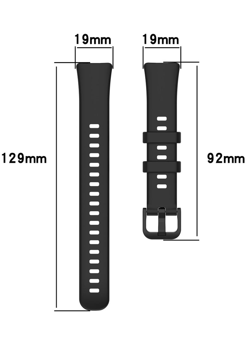 Huawei Band 8 /Huawei Band  9 Watch Band for Men Women Sport Watch Strap Lightweight Silicone Replacement Band (Black) - Image 5