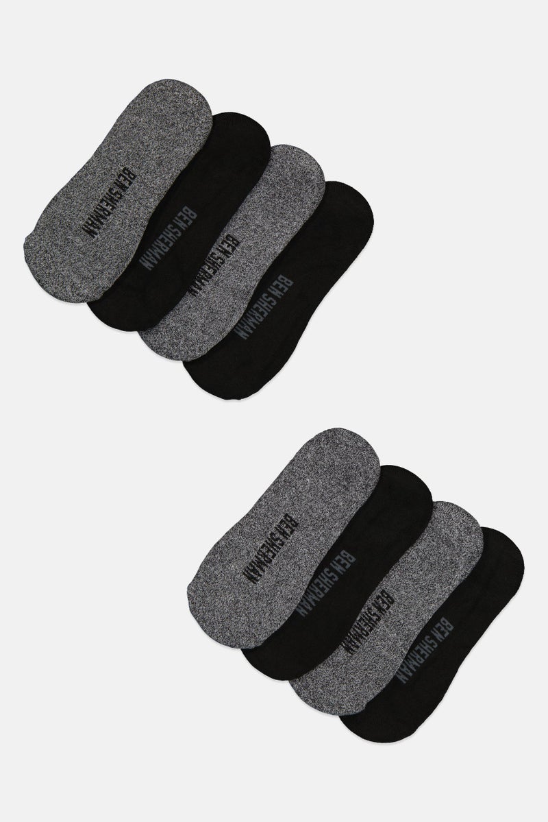 Ben Sherman Men 8 Pairs Brand Logo No Show Cut Socks, Multicolor  - Image 1