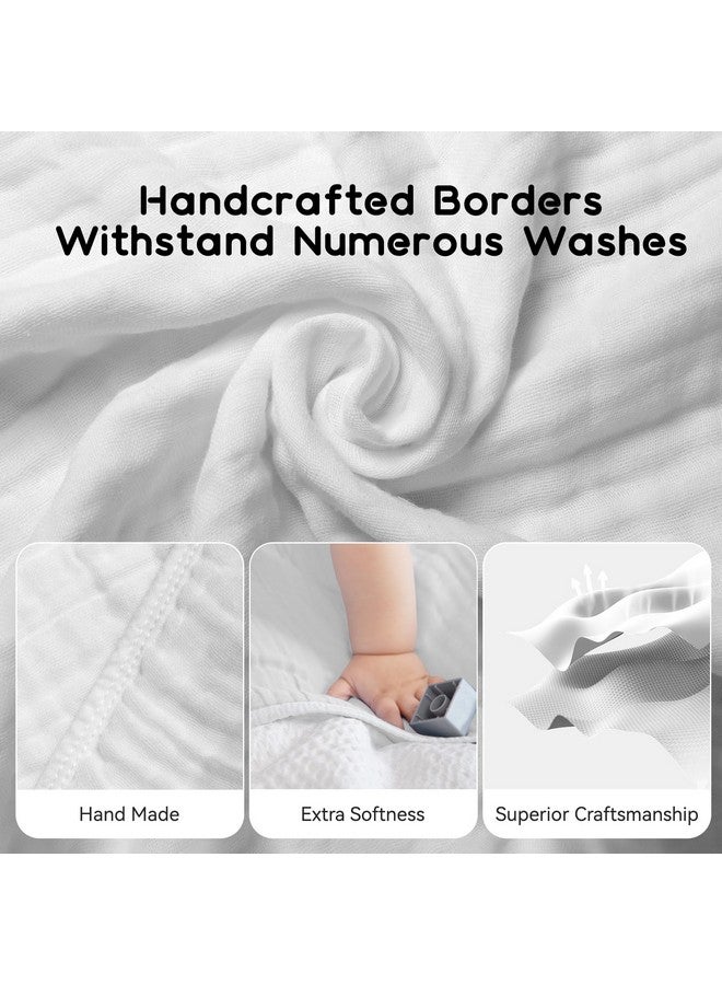 Arnzion Baby Hooded Towels for Babies and Toddlers, Muslin Baby Bath Towel Soft and Absorbency for Boys and Girls (Pure White 1 Pack) - Image 4