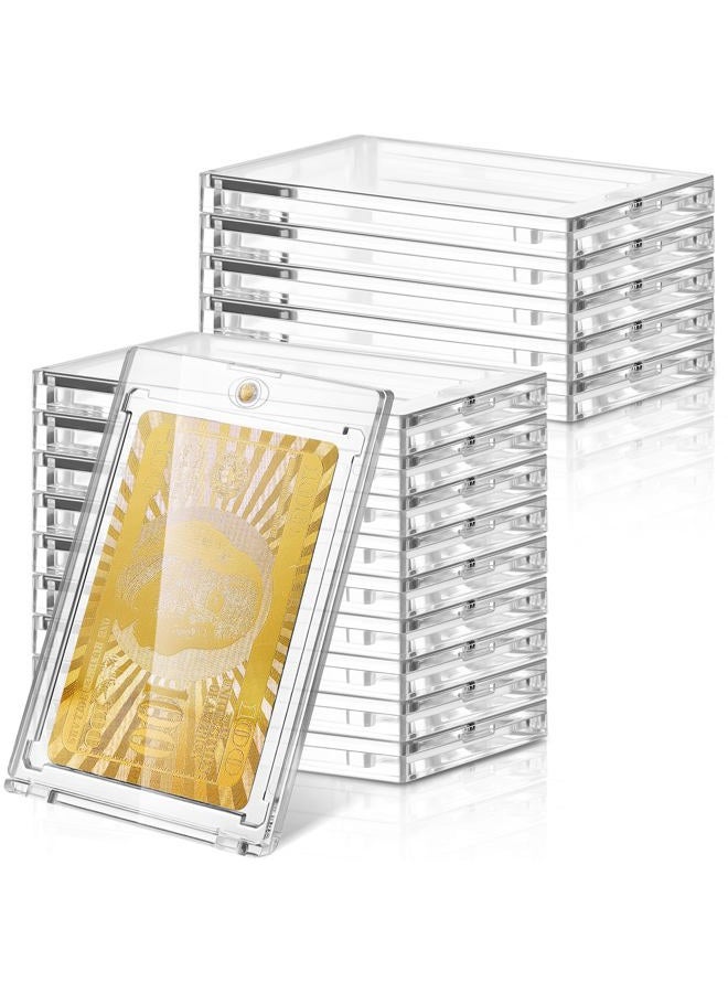 Satinior 15 Pcs 100 Pt Magnetic Card Holder for Trading Cards, Magnetic Card Holder Cases Magnetic Card Case Clear Card Protectors for Thick Baseball Football Hockey Cards - Image 1