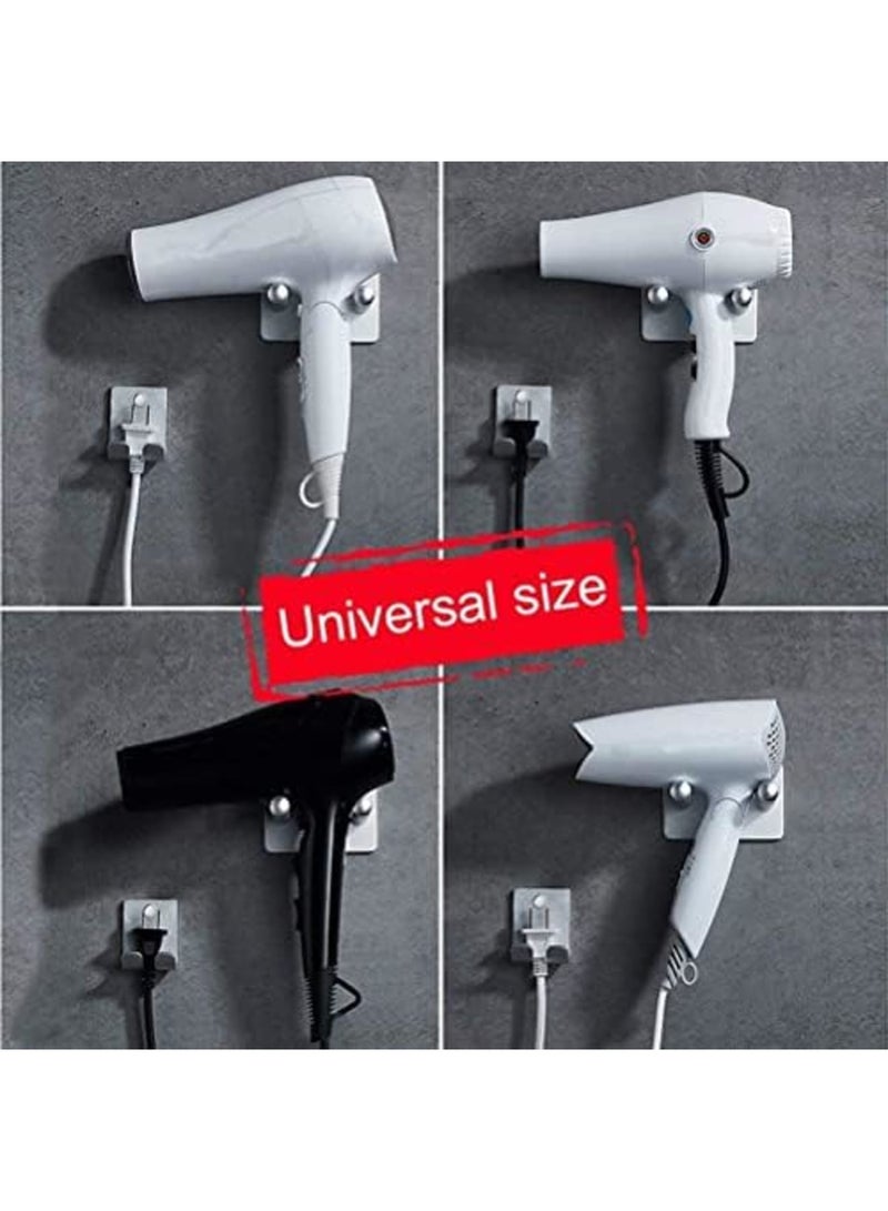 Luckam حامل مجفف الشعر، رف مجفف الشعر اللاصق للجدار، رف مجفف الشعر متعدد الوظائف من سبائك الألمنيوم للحمام وصالون الحلاقة - Image 4