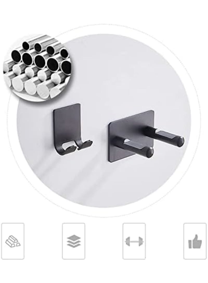 Luckam حامل مجفف الشعر، رف مجفف الشعر اللاصق للجدار، رف مجفف الشعر متعدد الوظائف من سبائك الألمنيوم للحمام وصالون الحلاقة - Image 5