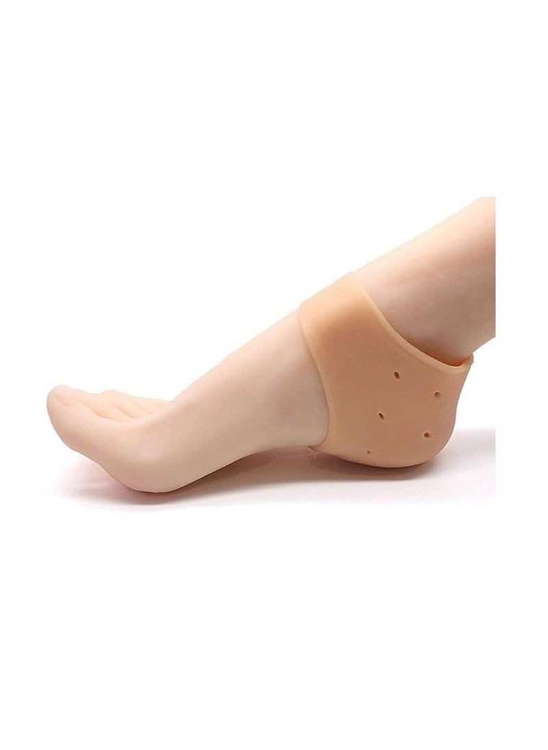 ORiTi - ORiTi Silicone Gel Heel Protector - Plantar Fasciitis Soft Socks for Hard, Cracked, Dry Skin- One Pair - Image 1