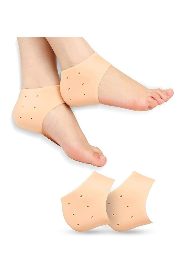 ORiTi - ORiTi Silicone Gel Heel Protector - Plantar Fasciitis Soft Socks for Hard, Cracked, Dry Skin- One Pair - Image 1