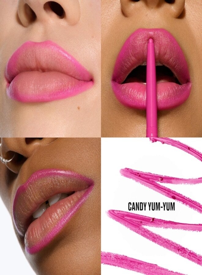 MAC Cosmetics  MAC Lipglazer Glossy Liner – Candy Yum Yum | Bright Blue-Pink Glossy Gel Lip Liner with Satin Shine & Fuller-Looking Lips – 0.01 oz / 0.25g - Image 3