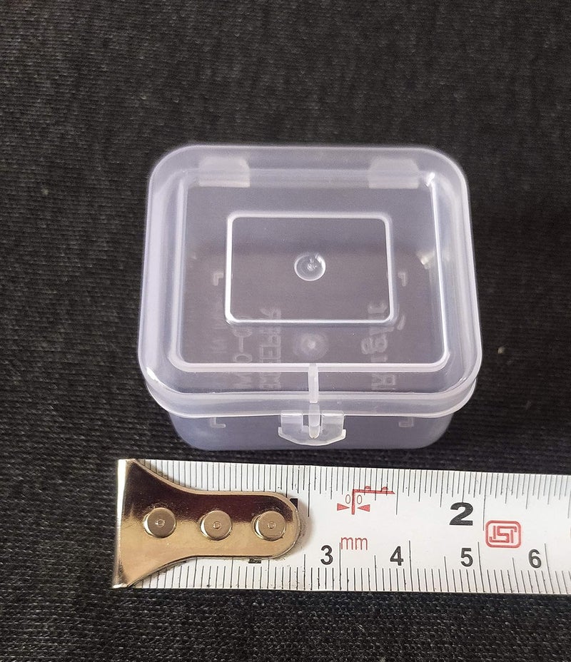 Self Lub Small Containers Plastic Clear Boxes with Lock lid 10 ml, 4x5cm (Pack of 15) - Image 2