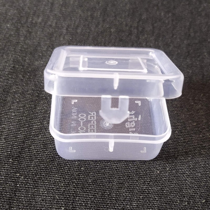 Self Lub Small Containers Plastic Clear Boxes with Lock lid 10 ml, 4x5cm (Pack of 15) - Image 5