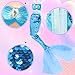 BLIJOLA Doll Clothes 5 Sets Sequins Dresses for 115 Inch Girl Doll Including 2 Mermaid Clothes Swimwear 1 Evening Dress 2 Casual Dress Party Outfits Fashion ShowSequin B - Image 4