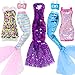 BLIJOLA Doll Clothes 5 Sets Sequins Dresses for 115 Inch Girl Doll Including 2 Mermaid Clothes Swimwear 1 Evening Dress 2 Casual Dress Party Outfits Fashion ShowSequin B - Image 2