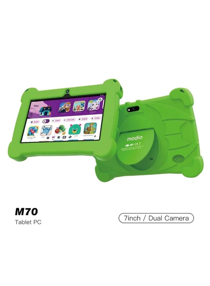 MODIO TAB Modio M70 Kids Tablet, 7-inch HD Display, Dual Camera, Android 7.0, 8GB Storage, 3000mAh Battery, Multiple Languages Support (GREEN) - Image 2