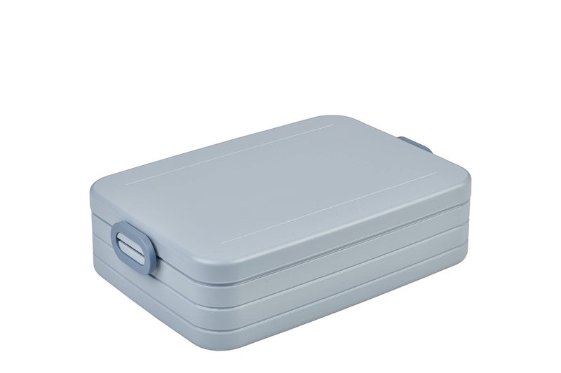 Mepal Bento Box Large - Lunch Box with Bento Box - for 4 Sandwiches or 8 Slices of Bread - Lunch Box for Sandwiches  Small Snacks & Left Overs - Lunch Box Adults - Nordic Blue - Image 2