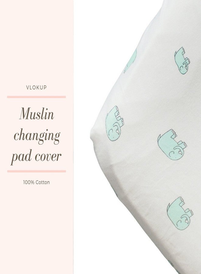 Vlokup Baby Changing Pad Cover Set Muslin, Portable Contoured Diaper Change Pad Sheet for Boys and Girls by Vlokup, Flamingo - Image 4