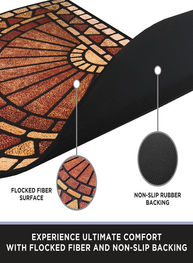 ubdyo Unique Design Door mat - Low Pile Front Doormat Outside Entrance for Efficient Dirt Trapping - All Weather Front Door Mat Indoor Entrance - Anti Slip Welcome Matt Outdoor - (36" x 24", Orange) - Image 5