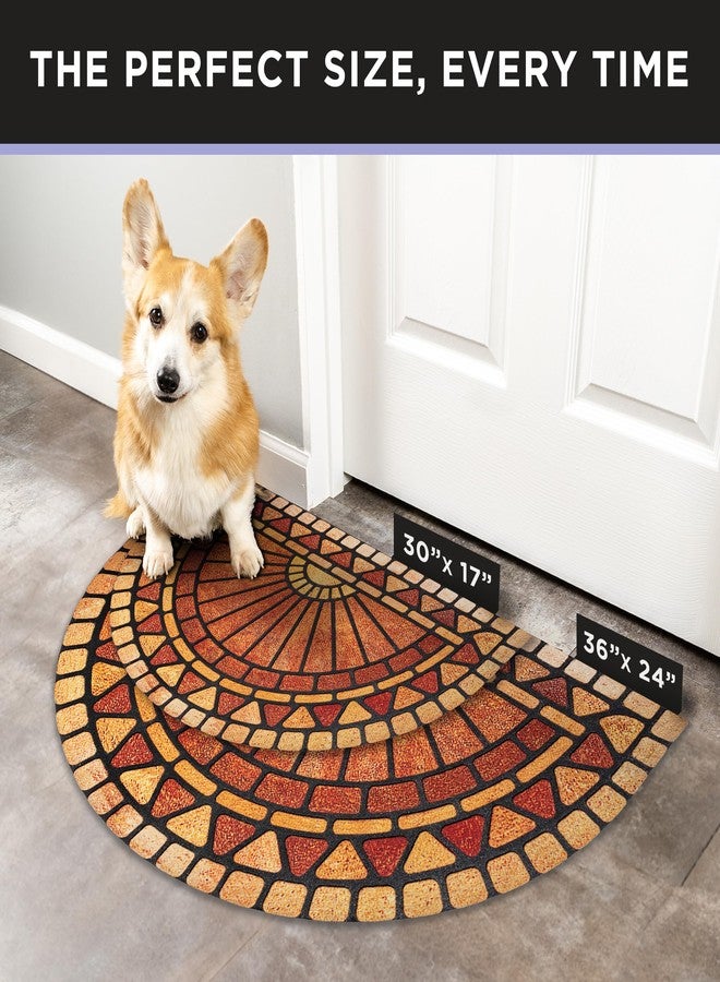 ubdyo Unique Design Door mat - Low Pile Front Doormat Outside Entrance for Efficient Dirt Trapping - All Weather Front Door Mat Indoor Entrance - Anti Slip Welcome Matt Outdoor - (36" x 24", Orange) - Image 2