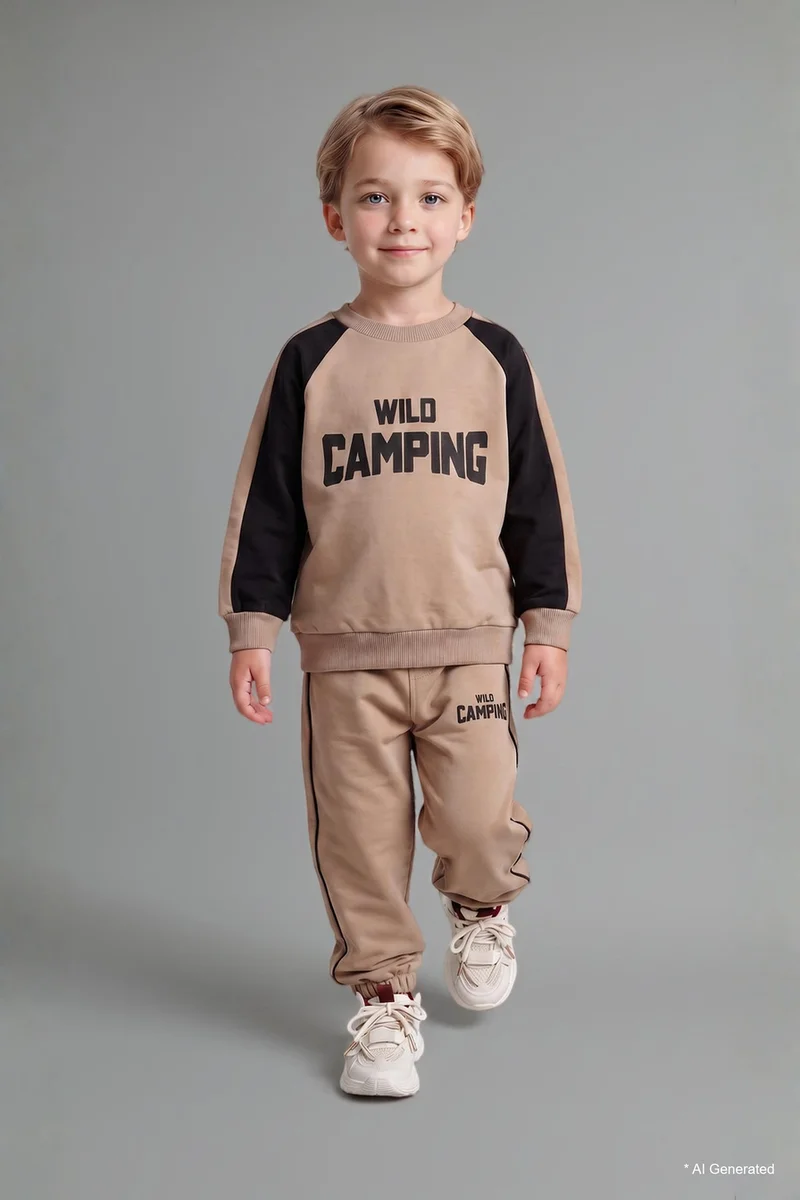 Defacto 2 piece Oversize Fit Slogan Set
