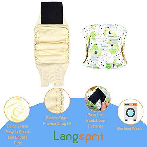 Langsprit Male Belly Bands for Dogs (Pack of 3) - High Absorbing Dog Wraps Male Washable - Reusable Dog Diapers (Koala, X-Large) - Image 4