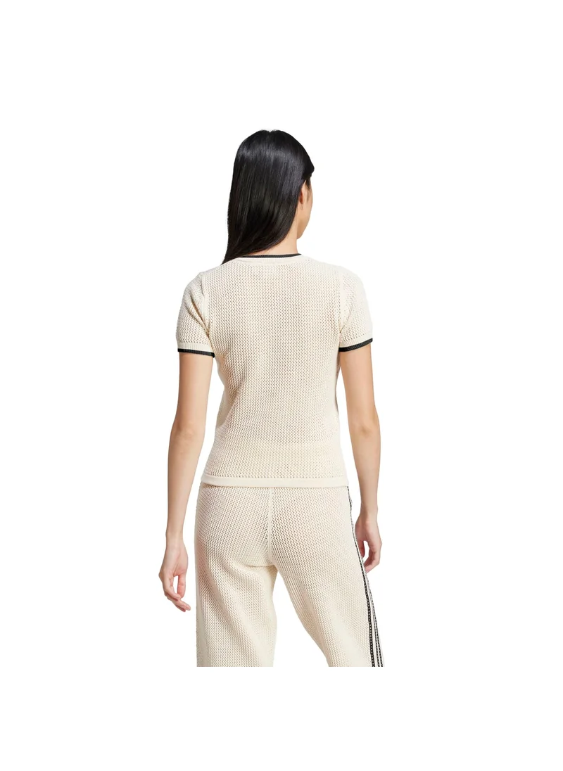 Adidas adidas CROCHET TEE White Originals Women T-SHIRTS