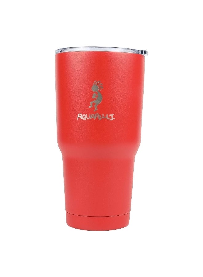 اكوابيلي 90085 أكوابيلي كوب عازل للحرارة مزدوج الجدار أحمر 28 أونصة - Image 1