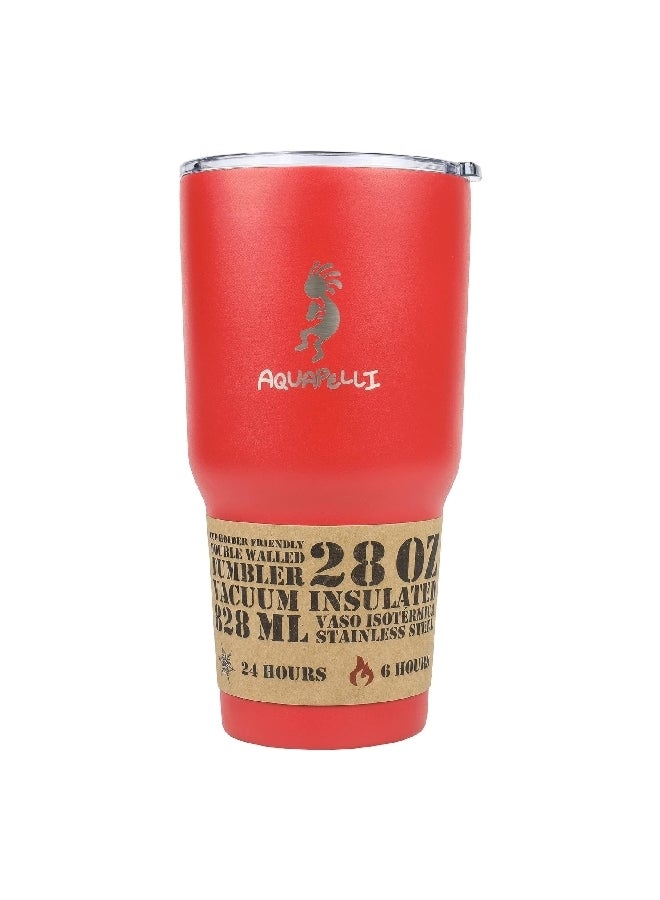 اكوابيلي 90085 أكوابيلي كوب عازل للحرارة مزدوج الجدار أحمر 28 أونصة - Image 2