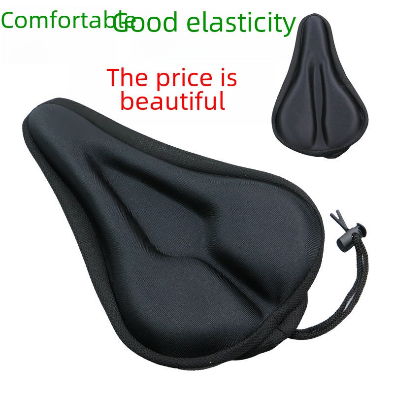 Generic 3D Silicone Bike Saddle Cover MTB Cushion Black