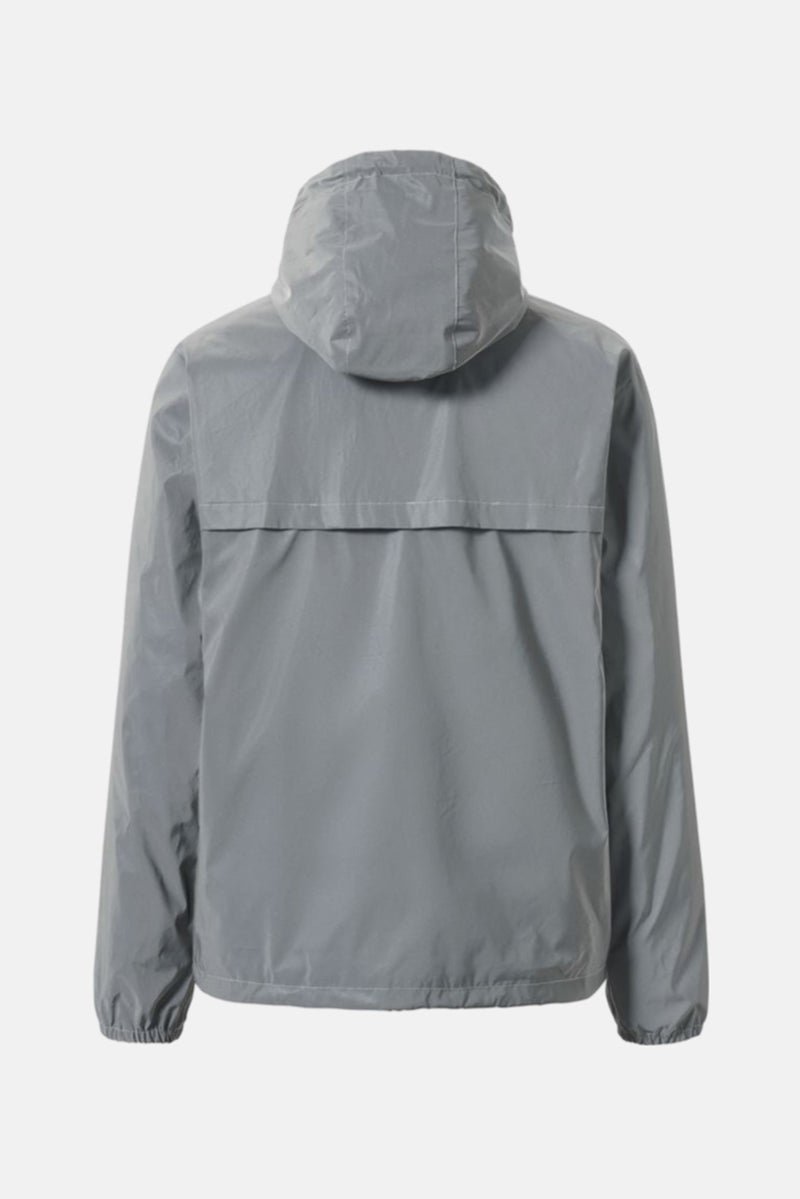 Tchibo Men Plain Windbreaker Jacket, Grey  - Image 2