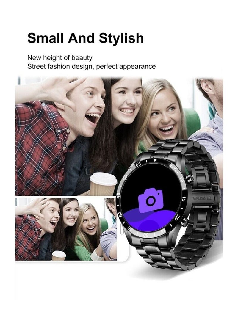 miYou - Bluetooth Call Sports Fitness Tracker Heart Rate Monitor IP67 Waterproof Smartwatch For IOS Android Black - Image 1