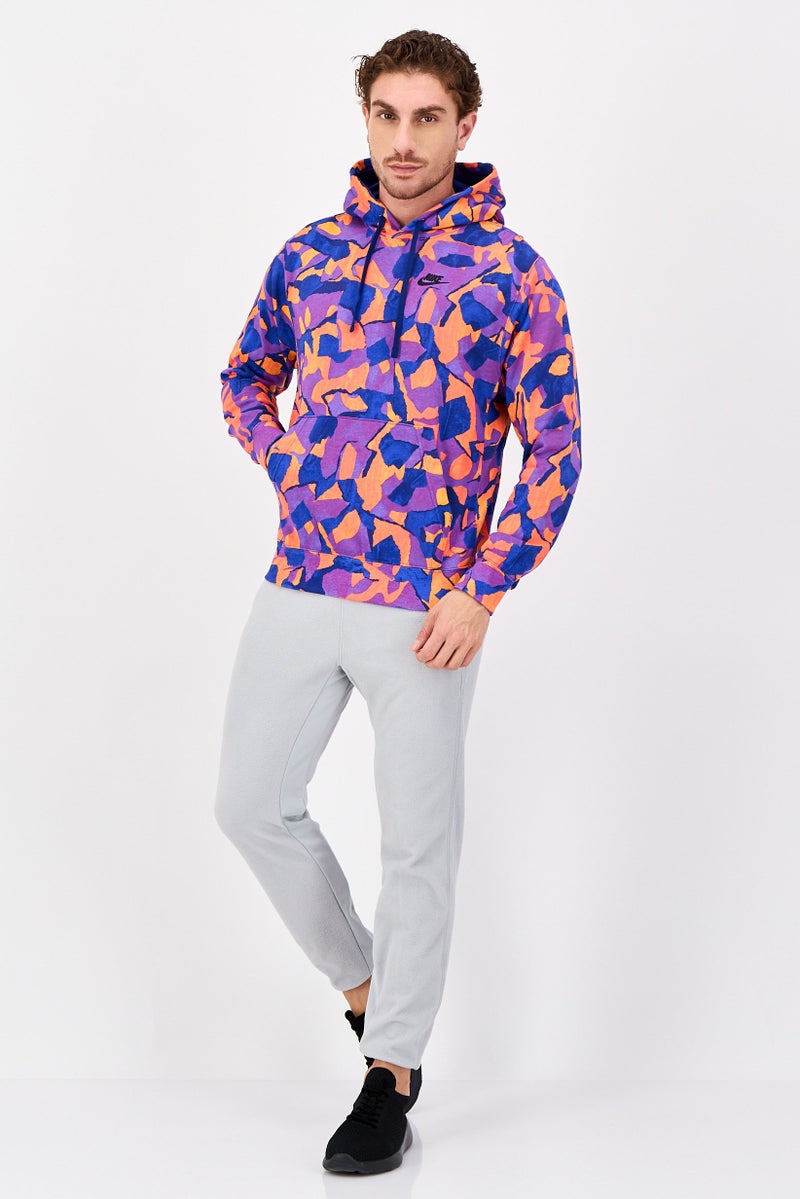Nike Men Sportswear Fit Allover Print Long Sleeve Outdoor Hoodies, Multicolor - Image 4