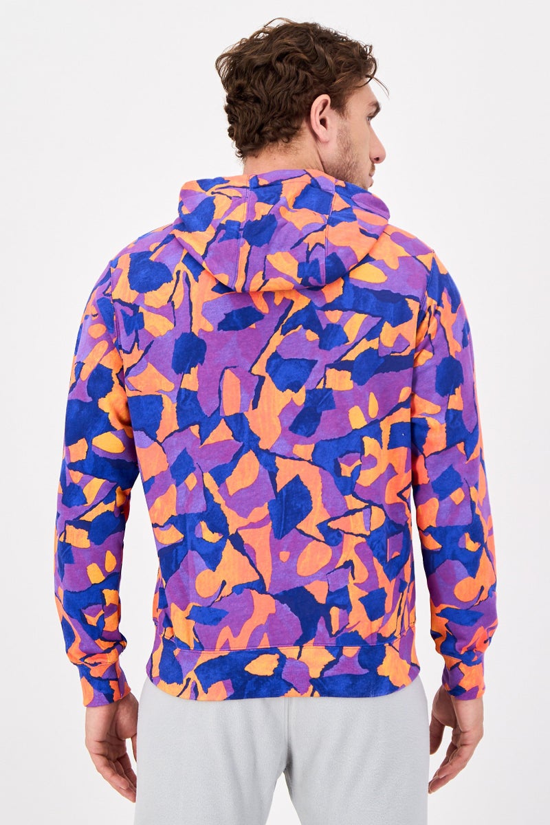 Nike Men Sportswear Fit Allover Print Long Sleeve Outdoor Hoodies, Multicolor - Image 2