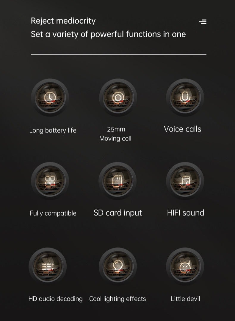 مايل ميلو مكبر صوت لاسلكي بلوتوث، مصباح LED المحمول للخارج وجانب السرير للأطفال، ساعة منبه، مع مكبر صوت خارجي ومشغل موسيقى وميكروفون للمكالمات الحرة (أسود) - Image 3