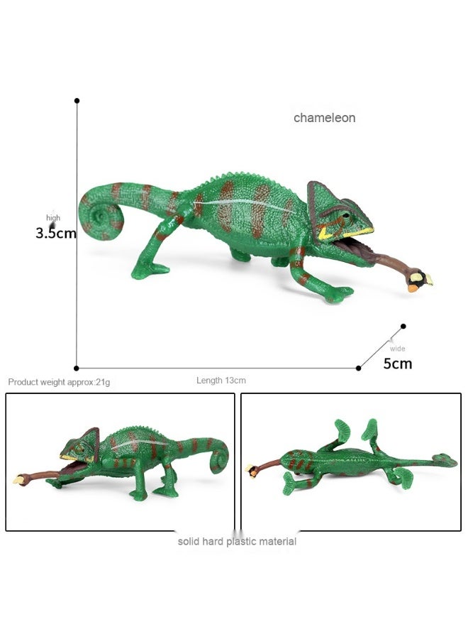 NIBEMINENT Realistic Color-Changing Chameleon Lizard Educational Toy for Kids