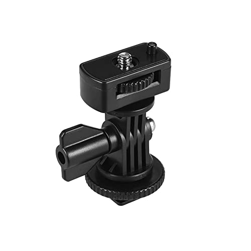 Hanumex® Adjustable Angle Pole Swivel Hot Shoe Mount 1/4" Screw Hot Shoe Mount Adapter for Mounting Video Camcorder Monitors - Image 1