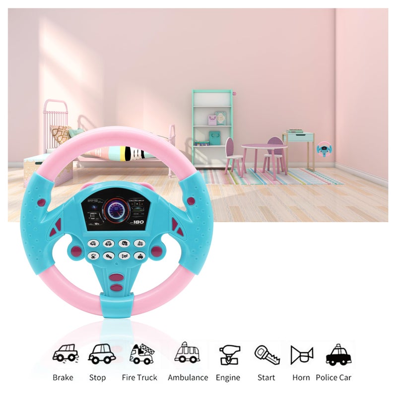 KONALITY Kids Steering Wheel Toy Musical Toys,Toddler Steering Wheel for Kids for Car Backseat Stroller Attachment,Toddler for Car Seat - Image 2