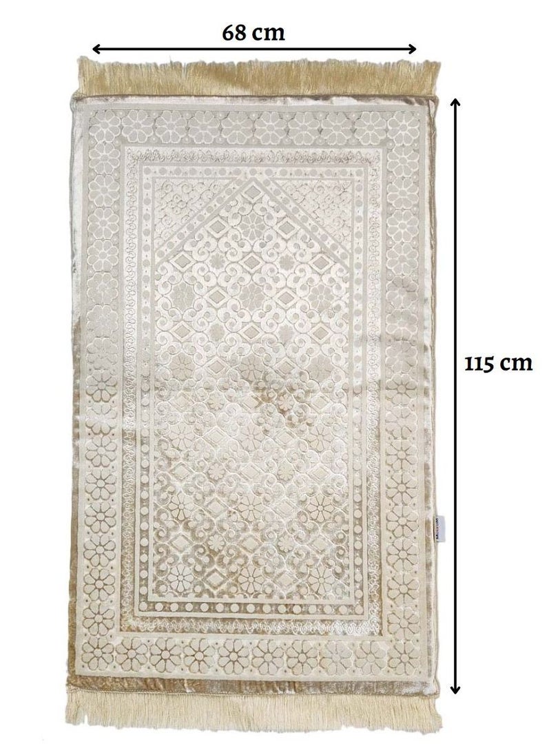 Museum - Museum Memory Foam Prayer Mat Dana. Velvet Comfortable Prayer Rug. Elegant Essential Design Sajadah with Foam. - Image 1