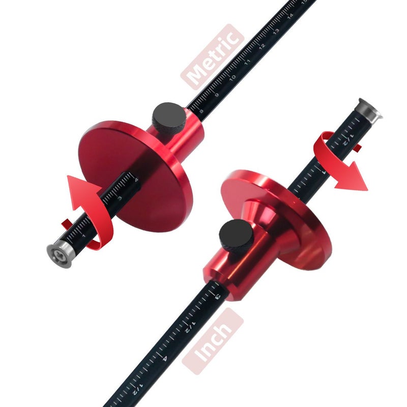 Single Wheel Marking Gauge Woodworking Scriber with Inch And Mm Scales For Accurate Parallel Line Creation And Mortise Measurement - Image 4