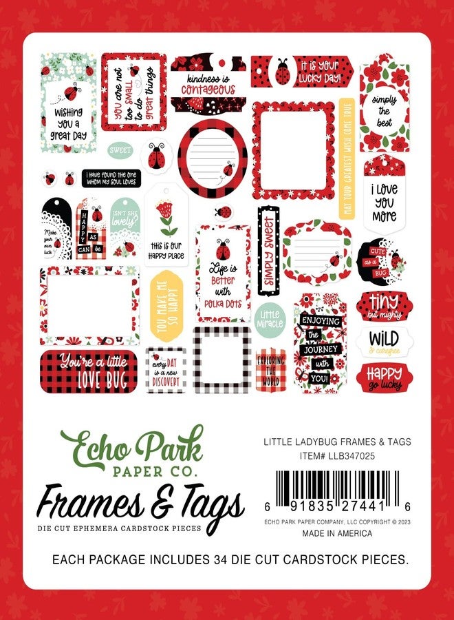 Echo Park Paper Little Ladybug Frames & Tags - Image 3