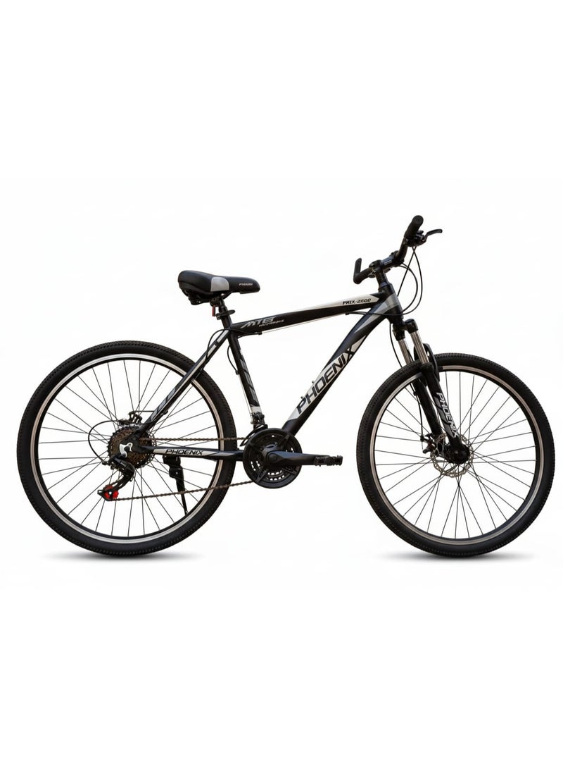 Phoenix 2609 Mountain Bike 26 Inch Steel Frame, 21 Speed Shimano Gears, Disc Brakes