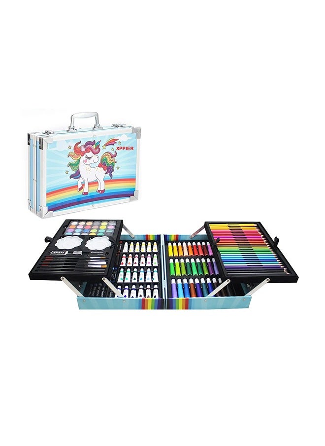 xppier 145 Pcs Unicorn Washable Art Drawing Set with Portable Box, Professional Artists Drawing Set Kids  - Image 1