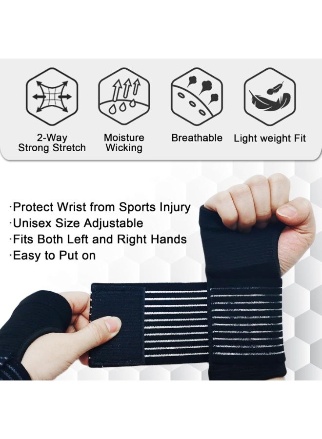 STL 2 Pack Wrist Brace, Compression Wrist Support Splint for Women Men, Adjustable Wrist Strap Compression Wraps Fit Right Left Hand for Fitness, Carpal Tunnel Arthritis, Tendonitis, Wrist Pain - Image 2