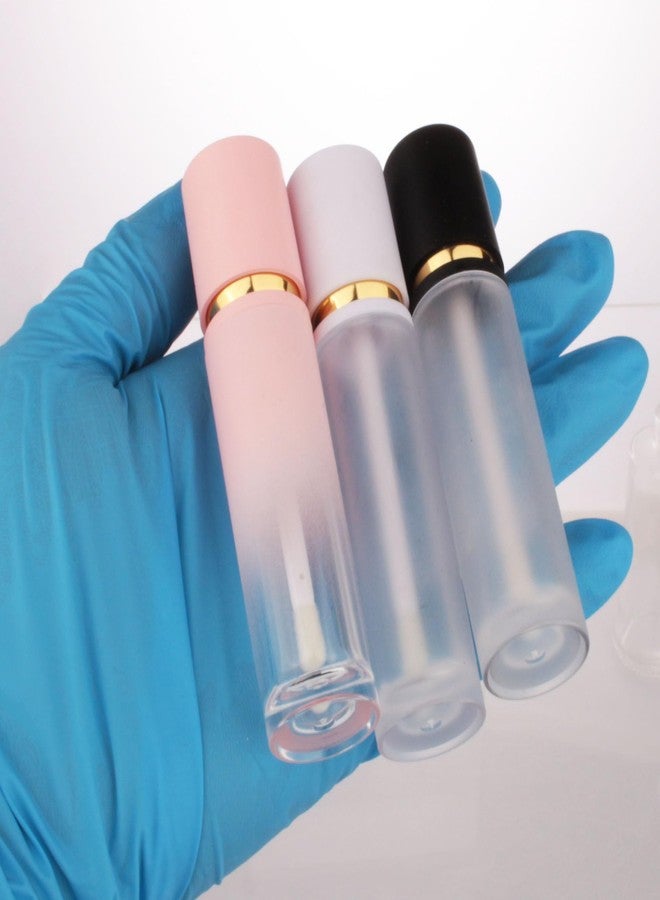 كوسيديا مجموعة كوسيديا من 8 أنابيب ملمع شفاه سوداء سميكة فارغة سعة 8 مل مع فرشاة تطبيق، مناسبة لزجاجات زيت الشفاه الملونة، مثالية للشركات الصغيرة. - Image 5