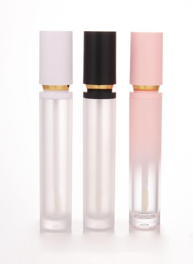 كوسيديا مجموعة كوسيديا من 8 أنابيب ملمع شفاه سوداء سميكة فارغة سعة 8 مل مع فرشاة تطبيق، مناسبة لزجاجات زيت الشفاه الملونة، مثالية للشركات الصغيرة. - Image 3