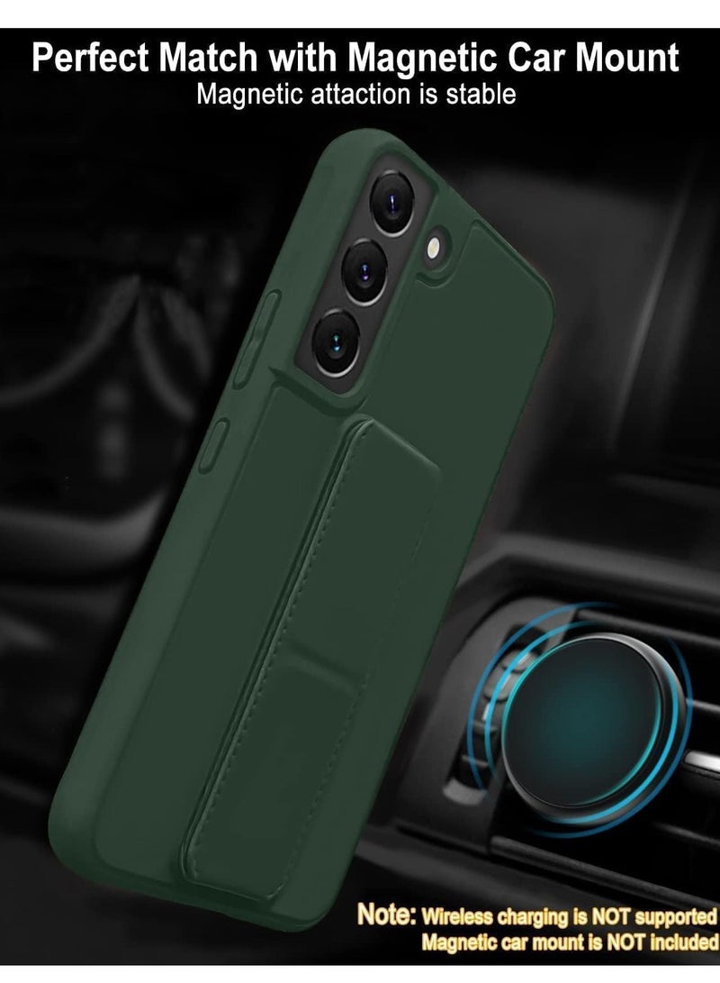 Samsung Galaxy S24 Case with Kickstand & Magnetic Car Holder Vertical Horizontal Premium Silicone Hand Strap & Multi Holder Grip for Phone - Image 3