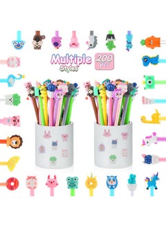 Marspark 200 Pieces Cute Cartoon Gel Ink Pens, Black Ink, Various Animal Series, Suitable For Kids, Office, School Supplies  - Image 5