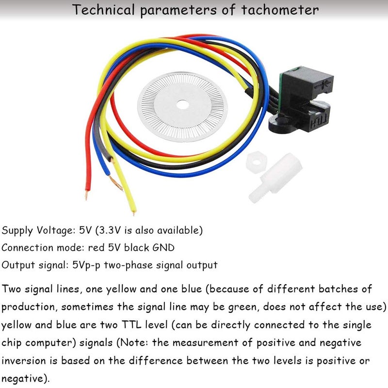DOUKI 1 pcs 5V Photoelectric Encoder Sensor Module Disk Code Wheel Module Encoder Code Disc Module for Smart car Laser Cutting Quadrature Signal Output - Image 4