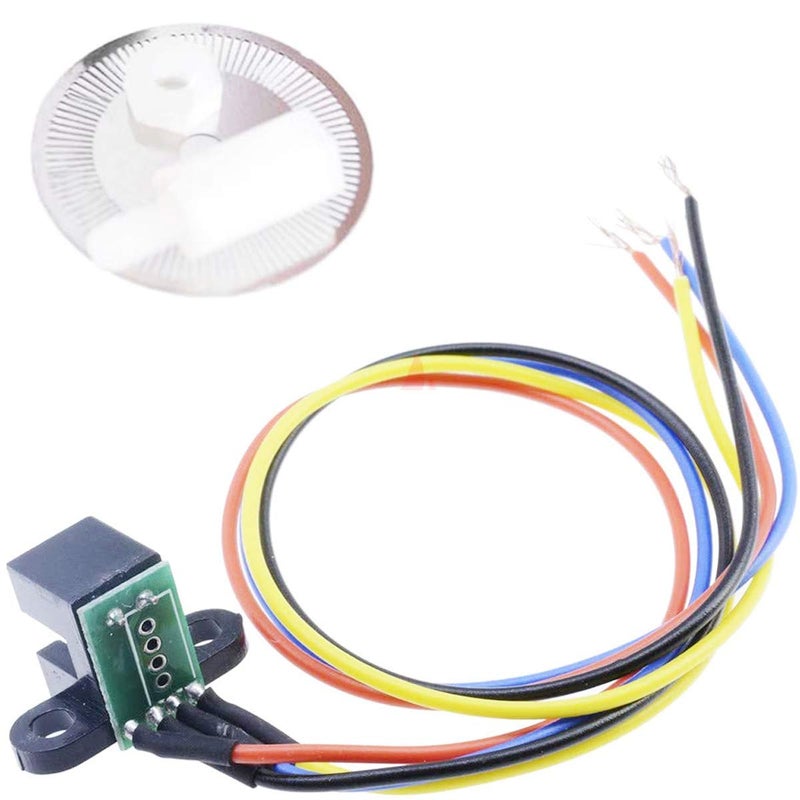 DOUKI 1 pcs 5V Photoelectric Encoder Sensor Module Disk Code Wheel Module Encoder Code Disc Module for Smart car Laser Cutting Quadrature Signal Output - Image 3