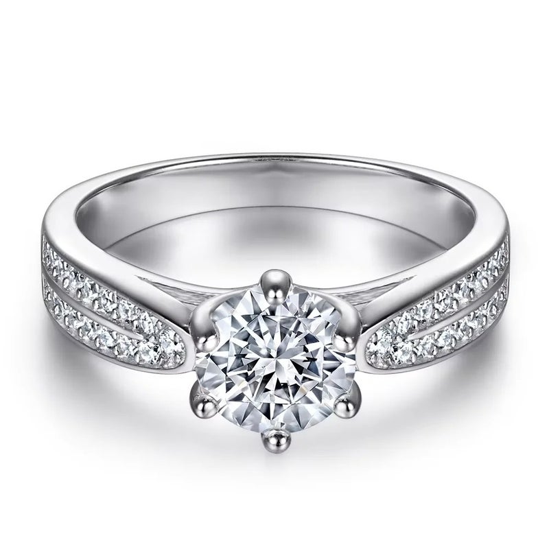 Bluejw Unisex Gothic Anime-Inspired 925 Sterling Silver Ring for Women with Gold Plating & Lab-Grown Brilliant Cut Diamond – Anniversary Jewelry Gift - Image 1