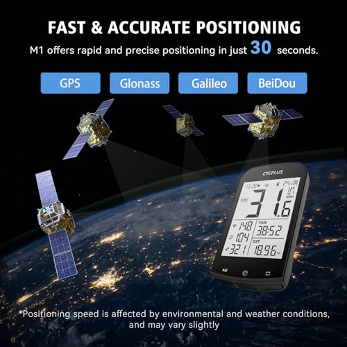 CYCPLUS GPS Bike Computer with Mount, Wireless Cycling Computer Ant+ Waterproof Speedometer and Odometer M1 and Z2 Handlebar Mount - Image 4