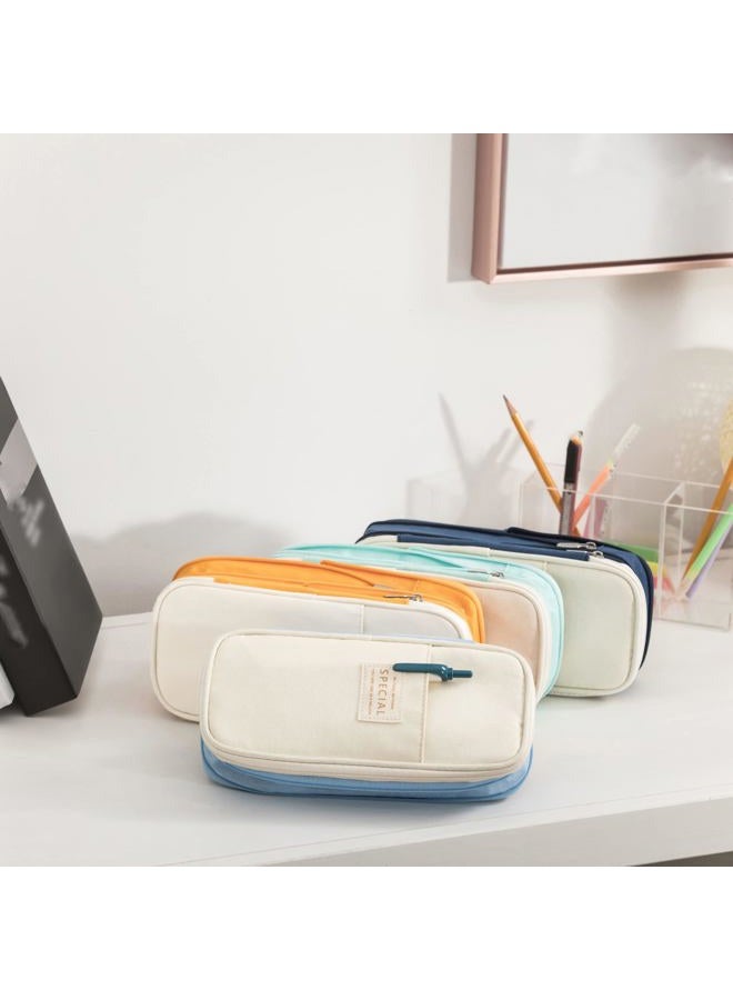 ARNUIXTY Large Storage Pencil Case Pen Bag with Zipper Big Capacity Pouch Organizer for Office Travel Holder Box - Image 2