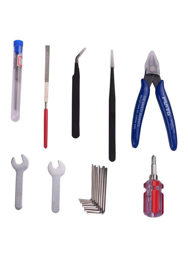 NIBEMINENT 25-Piece 3D Printer Tool Kit Blue/Silver/Black  - Image 1