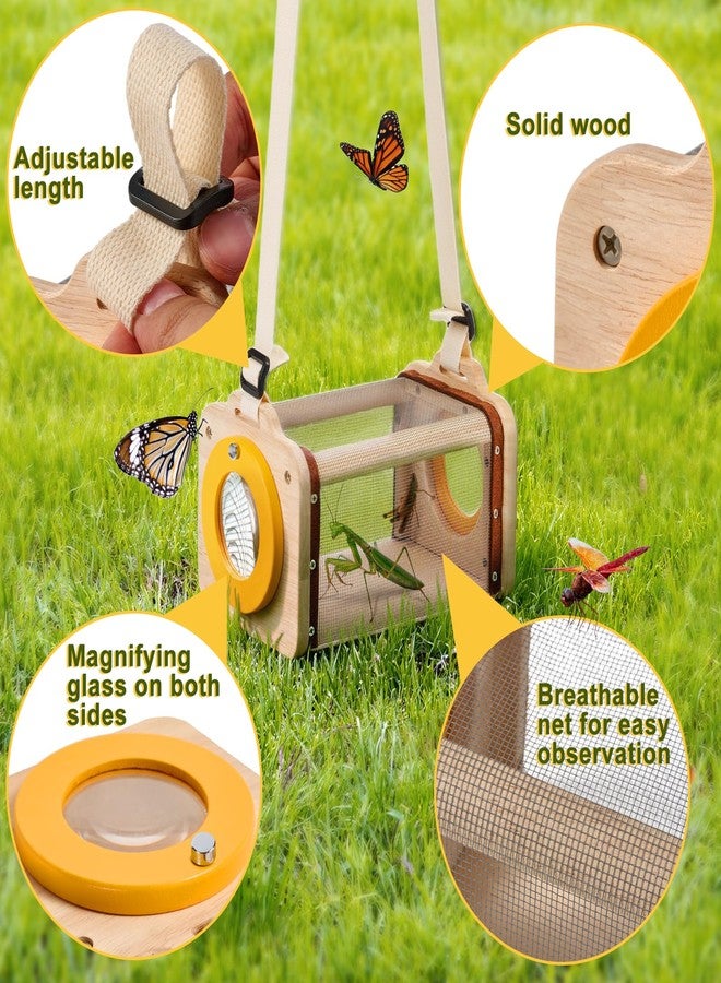 VICAMB Wooden Bug Catcher Kit for Kids,10PCS Kids Bug Catching Kit with Bug Collector,Butterfly Net,Magnifying Glass,Toddler Bug Habitat Outdoor Explorer Kit Bug Collection,Nature Gift for Boys&Girls - Image 5