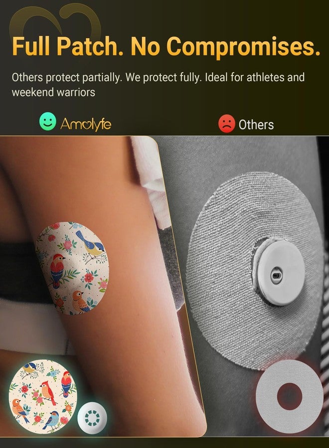 Amolyfe Libre 3 Sensor Covers Waterproof, 10 Pack Freestyle Libre 3 Plus Covers, Bump-Proof with Hard Cap, Waterproof Breathable Medical CGM Adhesive Patches, 14-Day CGM Protection (Butterfly) - Image 3